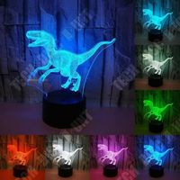 Lampe dinosaure 3d enfant veilleuse led à poser décoration intérieur lumière animaux garçon illusion chambre coloré chambre garçon
