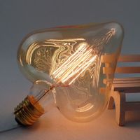 YOLISTAR 220V-240V Edison Ampoule - Ampoule LED Vintage Lampe Décorative E27 - Coeur d'amour