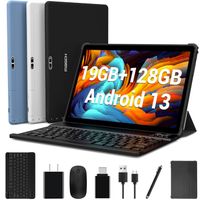 Tablette Tactile 10.1 Pouces MAGCH, Android 13, 19Go+128Go, Wi-FI, TYPC-C, 8000mAh Batterie, more accessoires-Noir