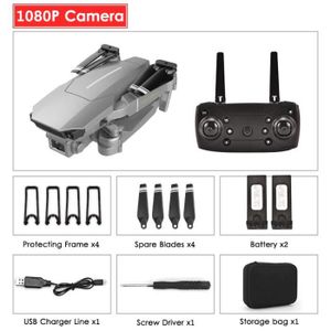 DRONE Argent 1080P 2B-Mini Drone E100 avec caméra HD 4K,