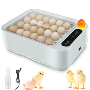 COUVEUSE - INCUBATEUR Couveuse Automatique 24 oeufs Poussin avec Mire-œufs - Incubateur automatique pour volaille - Contrôle de la température
