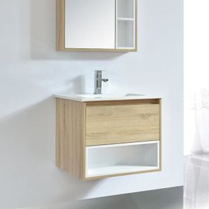 MEUBLE VASQUE - PLAN Meuble salle de bain design 60 cm FRAME finition m