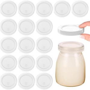 Couvercles pour pots de yaourt lot de 24 réutilisable – couvercles pour pot  de yaourt diamètre 56mm – compatible avec pot de yaourt la laitière et  d'autre pot de yaourt du commerce. (