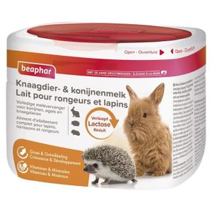 LAIT - BOISSON BEAPHAR – Lait maternisé en poudre pour rongeur et lapin – Aliment d'allaitement complet – Teneur réduite en lactose – 200g