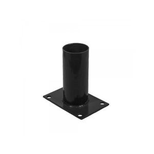 PORTAIL - PORTILLON Platine de fixation diamètre 60 mm pour portillon grillagé Noir