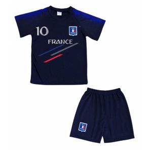 TENUE DE FOOTBALL Ensemble short et maillot France bleu marine Taill