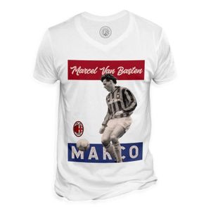 T-SHIRT T-shirt Homme Col V Marco Van Basten Vintage Footb