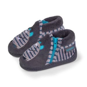 Chaussons chaussettes bébé avec semelle en cuir - Little Boss Gris -  Cdiscount Chaussures