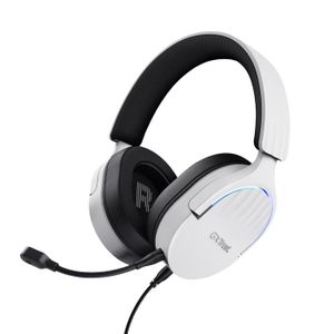 Casque Gamer - TRUST - GXT 490W Fayzo - 7.1 Surround - RGB - Filaire - Blanc