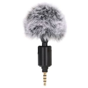 MICROPHONE EXTERNE FHE-Microphone de téléphone Smartphone Microphone plastique métal 90 degrés réglable réduction du bruit photo camescope 3,5 mm
