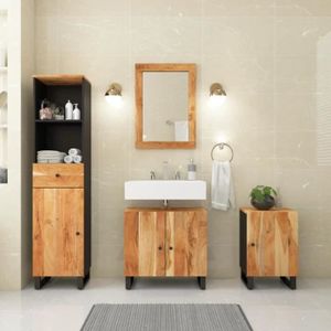 SALLE DE BAIN COMPLETE vidaXL Ensemble de meubles de salle de bain 4 pcs bois massif d'acacia 3200642