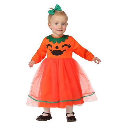 Deguisement Citrouille 2 Ans Costume Bébé Citrouille Halloween 3 Pièces - Barboteuse + Chapeau + Chaussures - Taille 0-3 Ans Unisexe Pyjama Bébé Halloween