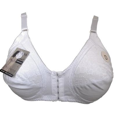 Soutien gorge 100D blanc sans armatures ouverture devant
