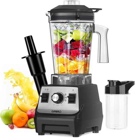 Blender Professionnel 1,8L Et Mini Mixeur Smoothie 300Ml, 1800W Blender