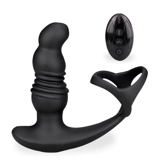 Plug Anal Vibrant à Va-et-vient - Silicone - Stimulation Prostate - Rechargeable USB - Homme/Femme