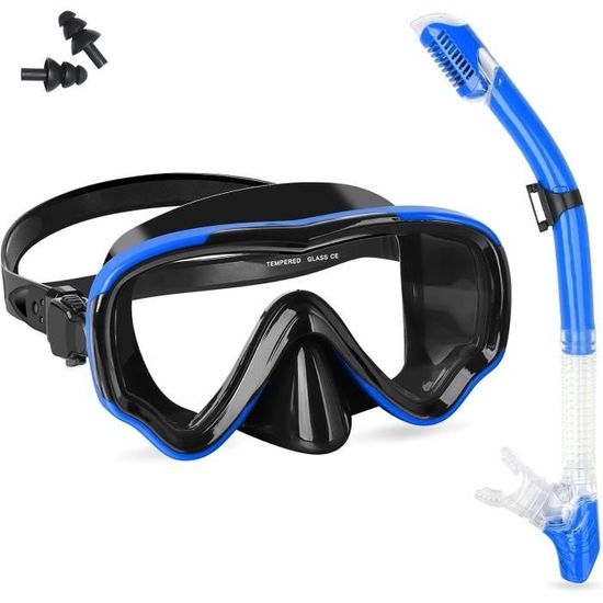 BBWELL Masque Plongée Adulte Avec Tuba - Kit Snorkeling Anti-Buée 180°
