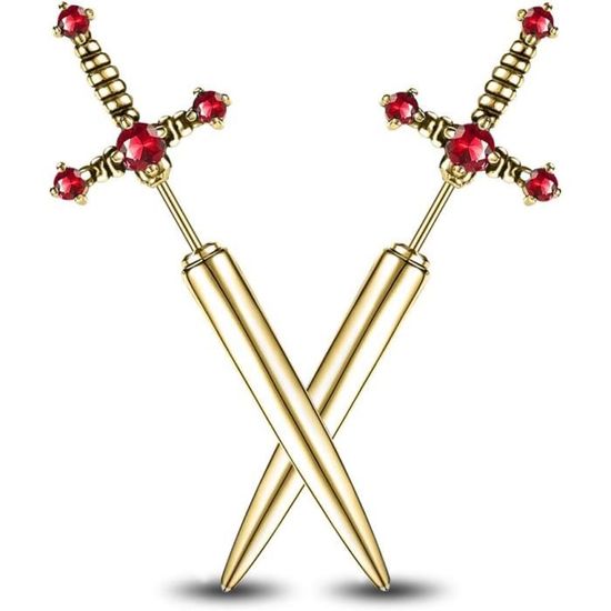 Boucles D'oreilles Épée Punk Boucles D'oreilles Épée Onyx