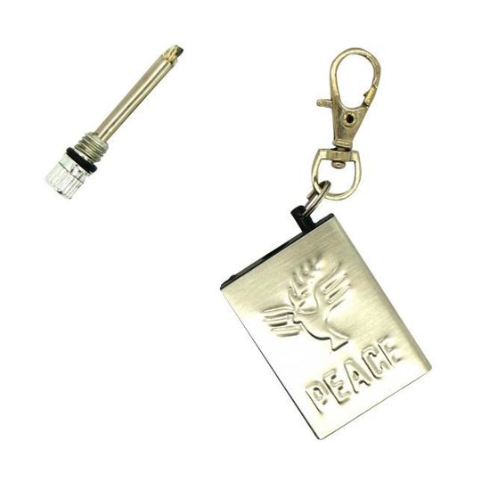 Porte-clés Briquet éternel - Allumage à Essence/kérosène, Rechargeable - Pour Camping, Randonnée, Survie, Cadeau Homme