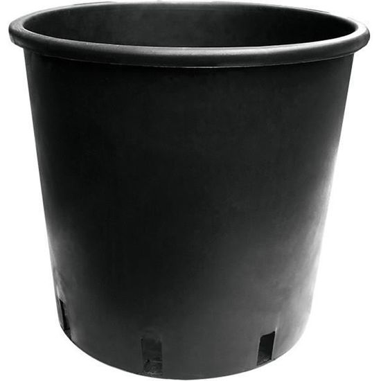 Pot 15L rond - Noir - 28X28cm