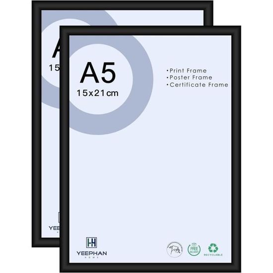 SUMTREE Lot De 2 Cadres Photo Hexagonaux En Métal Et Verre à Suspendre