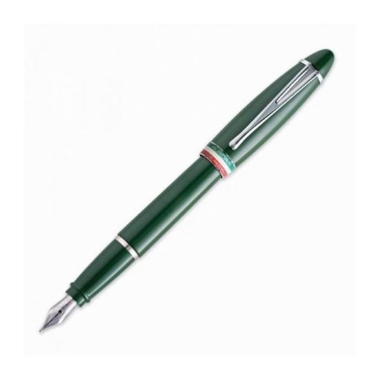 Stylo Plume Aurora OPTIMA Marbré Vert - Plume En Or 14 Carats - Très Bon état Occasion