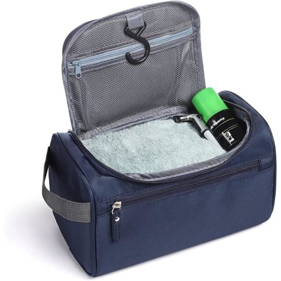 Trousse De Toilette De Voyage Pliable - Grande Capacité 10,56L - Gris Polyester - Neuf Avec étiquettes