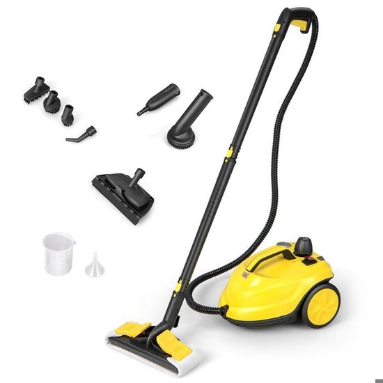Nettoyeur Vapeur Portable 2000W COSTWAY - Pression 5 Bars, Réservoir 1.8 L, 35 Min D'autonomie - Avec Accessoires