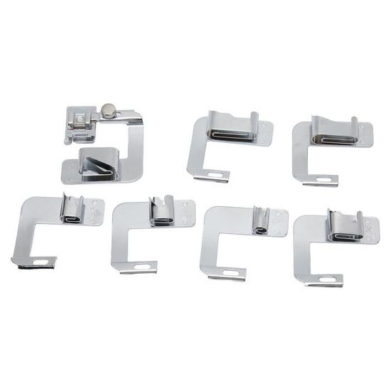 Kit De 6 Pieds-de-biche Pour Ourlet Roulé - 3 Largeurs Et 3 Largeurs étroites, Pour Machine à Coudre Domestique - 10