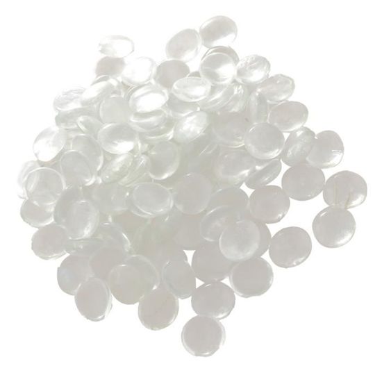 100x Perles Verre Couleurs Assorties Briolette Rondelle à Facettes pour Fabrication de Bijoux Blanc transparent LOVOSKI