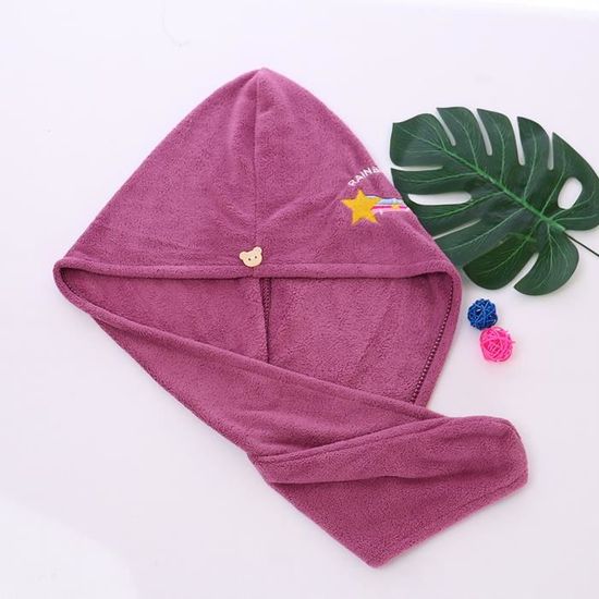 Turban De Séchage Cheveux En Coton 100% - Super Absorbant, Rapide, 61x25 Cm, Motif Zigzag