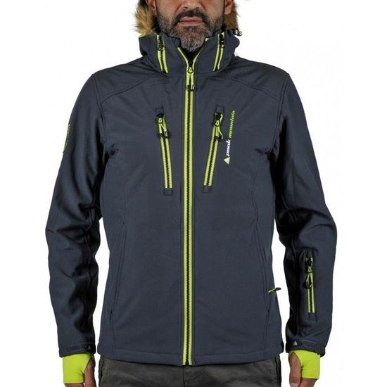 Blouson de ski homme CEPEAK marron orange- Peak Mountain Blouson de ski homme CEPEAK marron orange- Peak Mountain