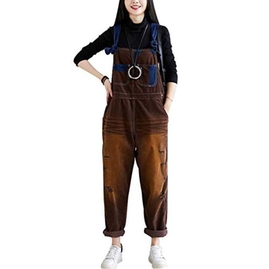 Runstarshow Salopette Ample Sans Manches En Lin Avec