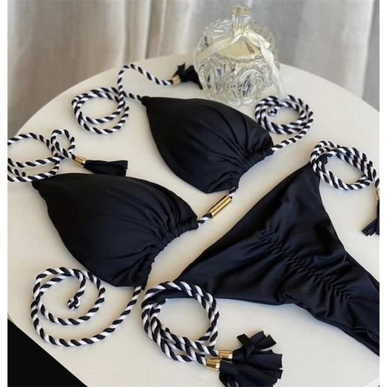 Bikini Swimsuit - Maillot De Bain Brésilien Sexy à Cordes - FRQN01