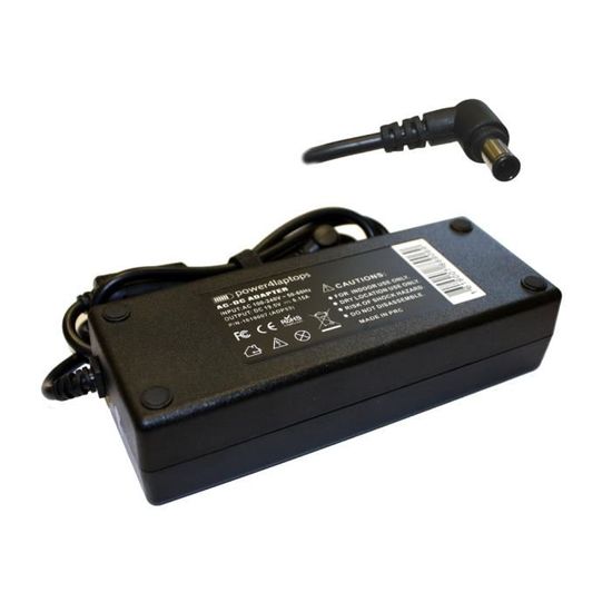 HQRP 19.5V AC Adaptateur Secteur pour Sony ACDP-060E02 KDL-4BW650D KDL-40W650D KDL-32W600D Bravia Télévision LED/LCD TV/HDTV