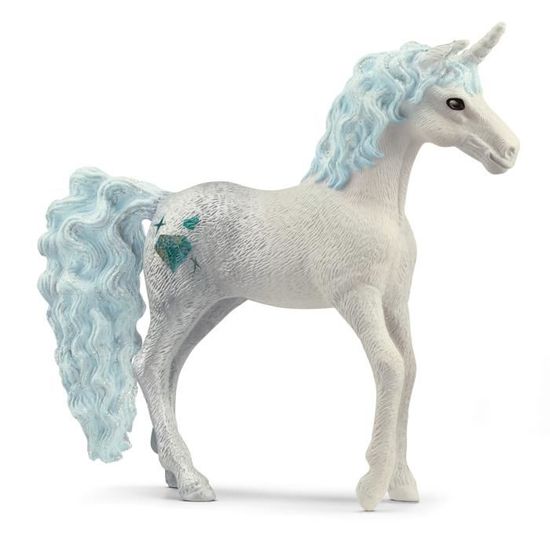 Schleich Licorne Diamant Collection Bayala - Figurine Brillante Avec Crinière Bouclée Et Tatouage Cristal