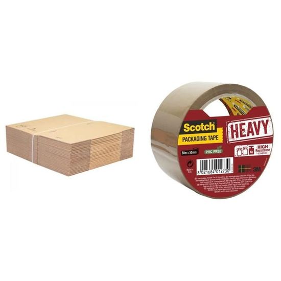 Lot De 15 Boîtes Carton Double Paroi 40,6x30,5x30,5 Cm - Kraft 275# Robuste - Expédition, Déménagement, Stockage