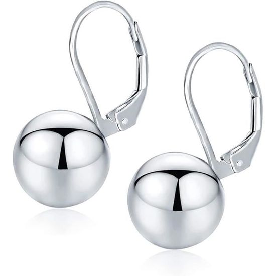 Lot 8 Paires Boucles D'Oreilles Créoles Rectangulaires Huggie – Acier Inox Or/Argent, Leviers Français, Minimalistes & Confortables