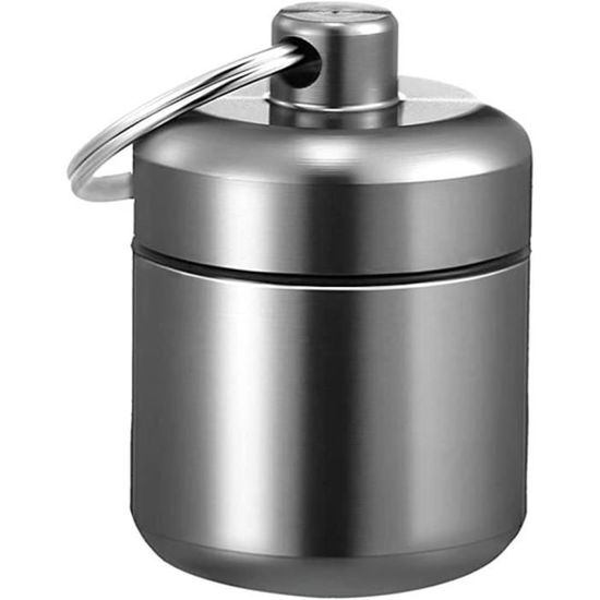 Boîte Pilule étanche En Aluminium - Portable Pour Médicaments - Idéale Randonnée, Camping, Voyage