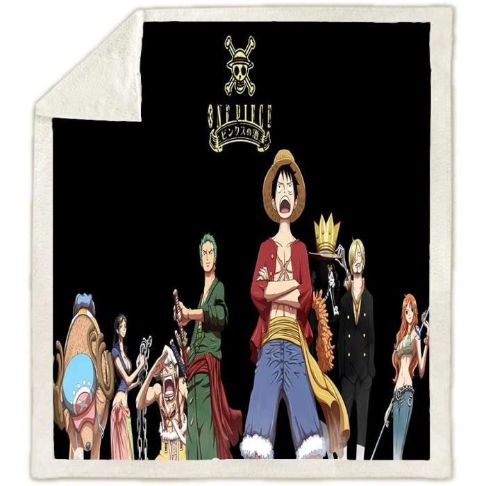 Plaid One Piece Luffy 80x120 Cm - Couverture Flanelle Pour Enfant - Manga