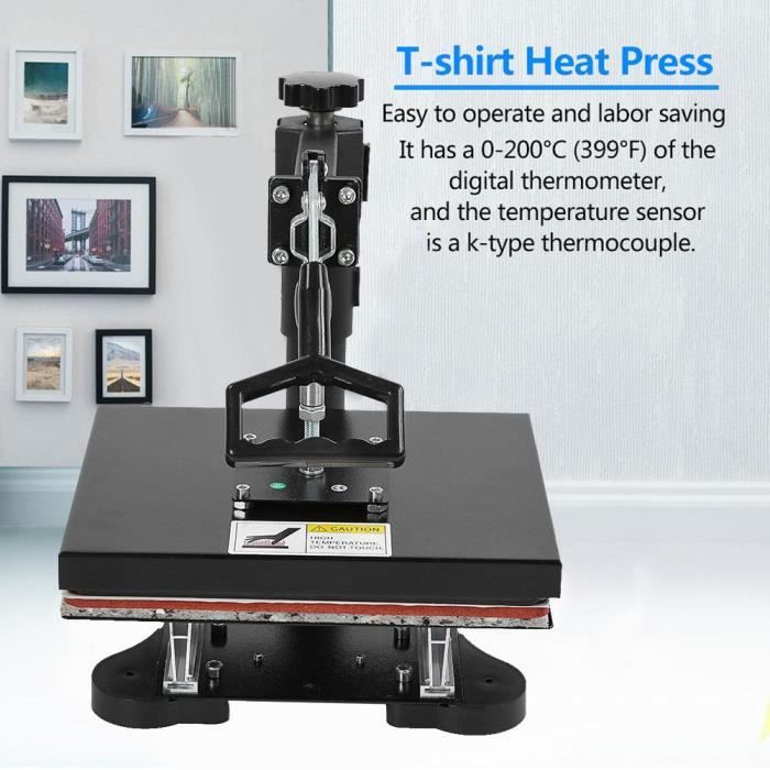 Haute pression double affichage numérique manuel T-shirt presse à chaud Machine EU Plug 230V -JIA