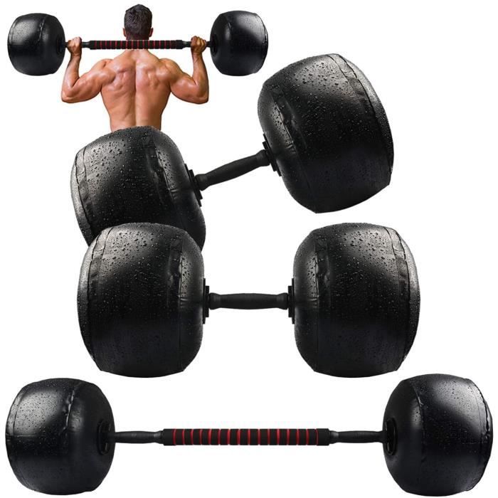 Kit d'Haltères Musculation 20-40KG, Haltères remplis d'eau, Poids Réglable 2 en 1, Ensemble d'haltèr23