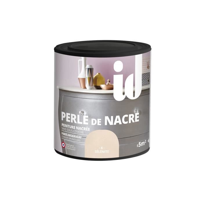 Peinture meubles et boiseries PERLE DE NACRE 500ML 0,5 Sélènite