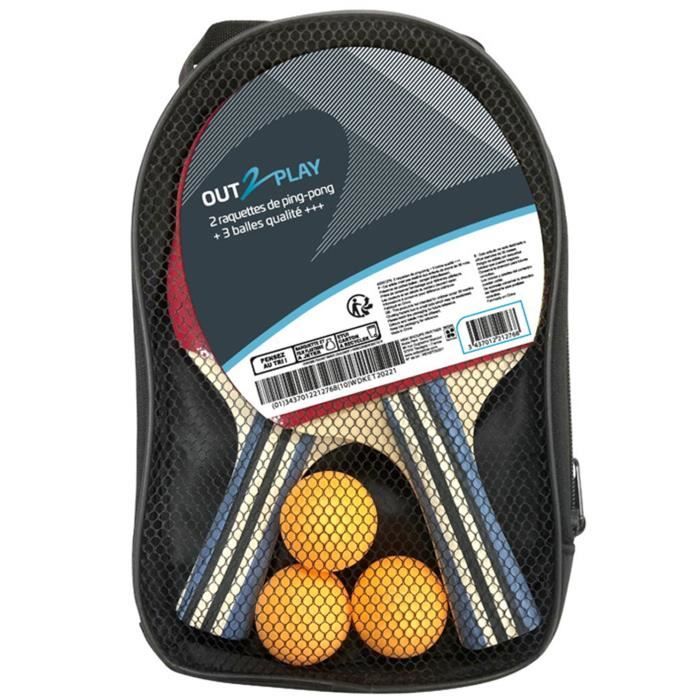 set de 2 raquette de pingPong et ses 3 balles avec sa housse