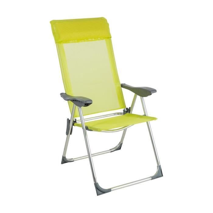 Be Toys - Fauteuil chaise pliante de camping Aloe 5 Positions Vert