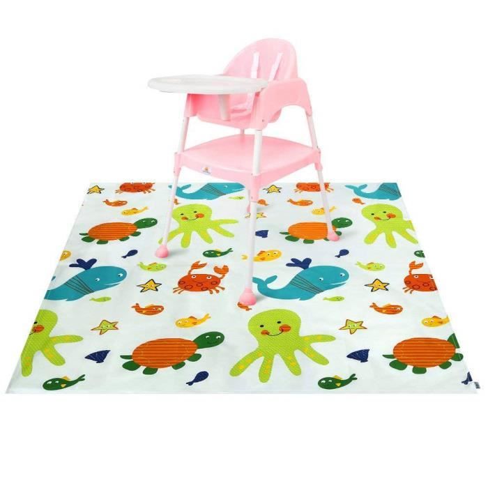 Tapis anti-éclaboussures pour chaise haute, imperméable, antidérapant, pour nourriture, tapis de sol