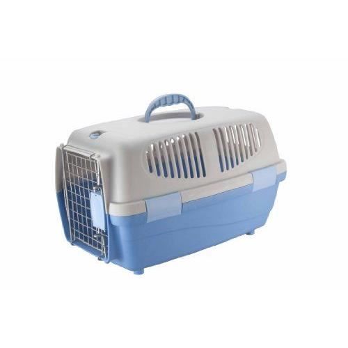 Little Friends Tansy Cage de transport en plastique pour chat/chien Bleu 46 x 30,5 x 28,3&nbspcm