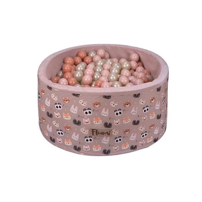 Beige Piscine À Balles Pour Bébé Rond Fabriqué En UE, 200 Balles ∅ 7Cm peche