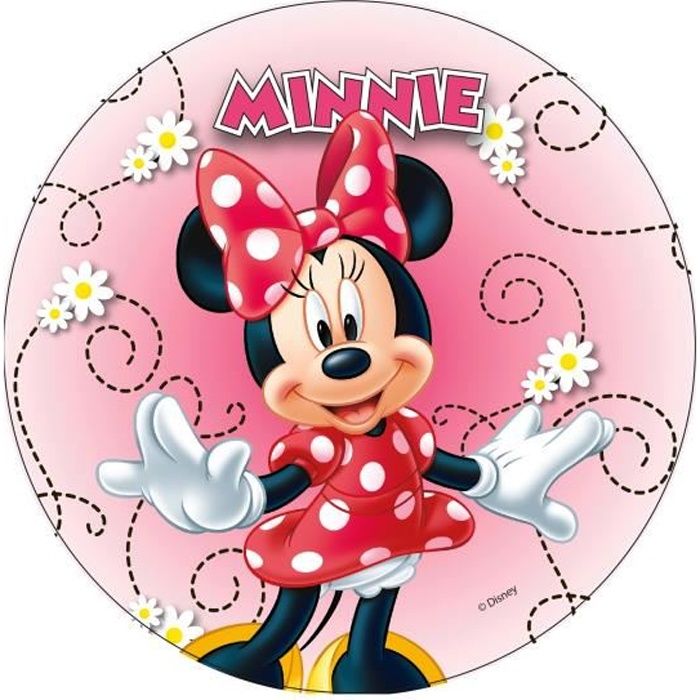 Disque en azyme Minnie modèle aléatoire 20 cm