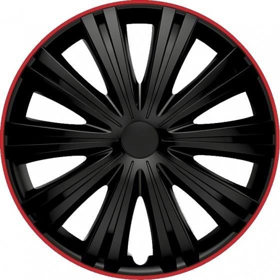 AutoStyle enjoliveurs Giga 15 pouces ABS noir / rouge lot de 4