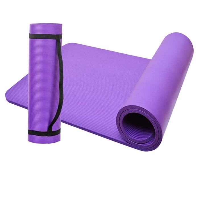 Tapis de sol gymnastique/ fitness / yoga 183 x 61 x 1,5 cm en NBR (Violet) - D-Work